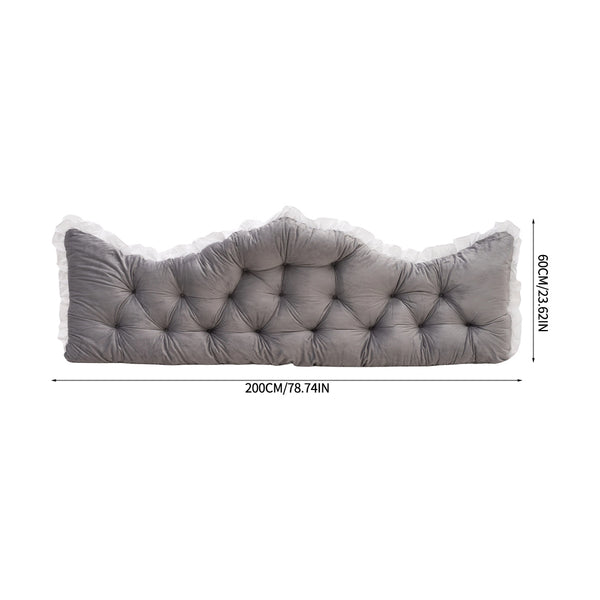 Large Ultra-Soft Comfortable Plush Backrest Pillow, Princess Style Reading Cushion, Neck and Back Support, Luxurious Fashionable Home Style Multifunctional Lace Ruffled Headboard Cushions, Suitable for Bedroom, Living Room, Dorm, Sofa Home Decor, Machine