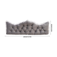 Large Ultra-Soft Comfortable Plush Backrest Pillow, Princess Style Reading Cushion, Neck and Back Support, Luxurious Fashionable Home Style Multifunctional Lace Ruffled Headboard Cushions, Suitable for Bedroom, Living Room, Dorm, Sofa Home Decor, Machine