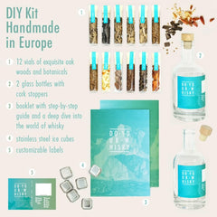 DO YOUR WHISKY | DIY Whiskey Making Kit for Adults | Bartender Kit | Wedding Gift | Anniversary Birthday Gifts for Men & Women | Unique Gift for Him, Her | 12 Handpicked Botanicals, Recipes & Bottles