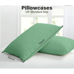 Pack of 2 Softtouch Ultra-Fine Pillowcases, 200Tc Pure 100% Polycotton Envelope Closure Pillow Covers, Available in a Variety of Colors, Fade-Resistant Fabric Bedding, Suitable for Various Style Settings, Machine Washable.