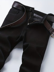 Black Fleece-Lined Jeans