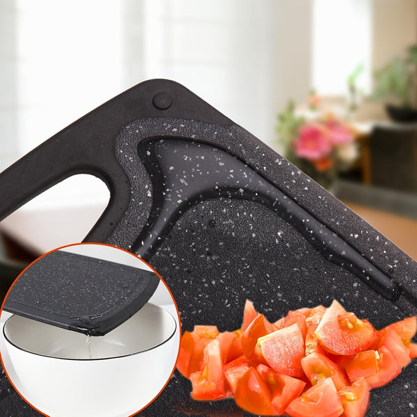 3-piece/13-piece/18-piece/28-piece Cutting Board Set (includes 15 S-shaped hooks, 10 measuring cups, and 10 measuring spoons), Kitchen Plastic Cutting Board, Non-slip Cutting Board with Handle, Juicing Groove and Grinding Groove, Suitable for Meat
