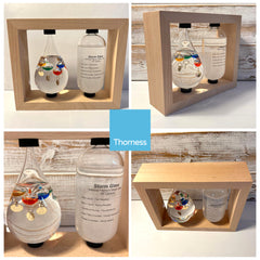 GALILEO WEATHER STATION | Glass thermometer | Weather forecaster | Weather gift | Glass Galileo with storm glass | Weather thermometer | 14cm (H) x 17cm (W) x 5cm (D)