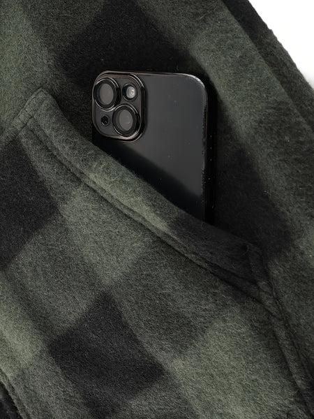 Men'S Heavyweight Fleece Hoodies Jacket - Full Zip Up Thick Sherpa Lined Flannel Plaid Shirt Jacket