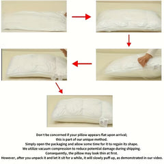 1/ 2pcs Queen Size Luxury Bed Pillows - Hypoallergenic Polyester Cover, Machine Washable All-Season Pillows for Deep Sleep, Contemporary White Design with Blue Accents - Perfect for Home, Gifts & Family Use, Elegant Bedding, Home Comfort