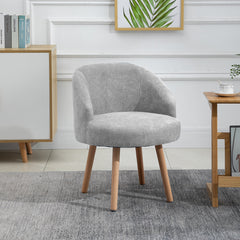 Sofa Chair with Thick Cushion Modern Nordic Style Accent Chair Velvet Upholstered Mini Sofa Pull Buckle Leisure Nap Lazy Chair with Solid Wood Leg for Home Living Room Office, Set of 2