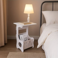 Modern Wooden Nightstand with Three Tiers, Measuring 49X46X29.5Cm, Suitable for Bedrooms, Living Rooms, And Hallways, Easy to Assemble, Can Also Serve As a Coffee Table