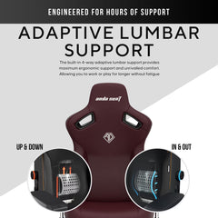 Anda Seat Kaiser Series 3 Large Gaming Chair, Maroon
