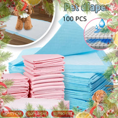 100 Disposable Pet Diapers Highly Absorbent Puppy Training Pads 45x60 Christmas Ornaments 60x60 Leak-proof Quick-drying Design 60x90 Pet Deodorant Diapers for Potty Training Make a Great Christmas Gift