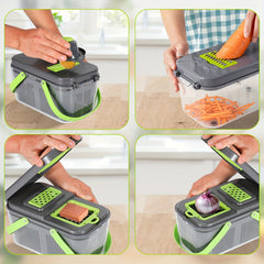 22-In-1 Heavy-Duty Manual Chopper - Vegetable Slicer, Vegetable Cutter, Chopper, Grinder, Suitable for Kitchen, Kitchen Utensils, Kitchen Small Tools, Kitchen, Vegetable Chopper