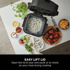 Ninja ON500UK Speedi 12 in 1 Multi Cooker, Air Fryer & Slow Cooker in Black Steel