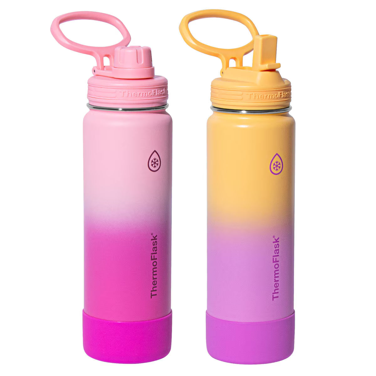 Thermoflask Stainless Steel 700Ml Water Bottle, 2 Pack in 3 Colour Combinations
