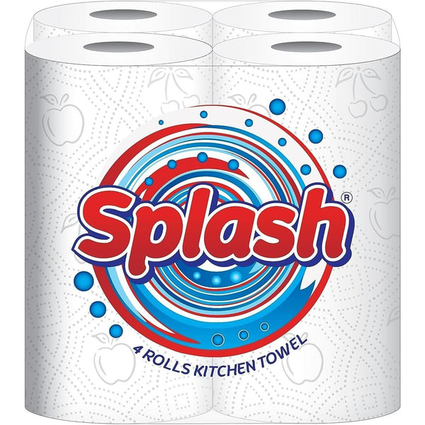 Kitchen Towels. Splash 2-ply Quilted Paper Rolls. . Responsibly Sourced. Strong. 10m per Roll