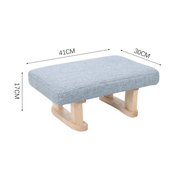 Small Linen Padded Stool Sofa Side Footstool Footrest Hallway Shoe Stool Living Room Bedroom Stool Seat