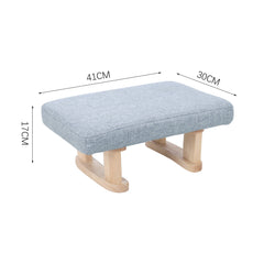 Small Linen Padded Stool Sofa Side Footstool Footrest Hallway Shoe Stool Living Room Bedroom Stool Seat