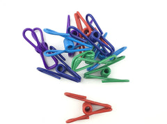 30 Pcs 2 Inch 10 Different Random Colors Chip Clips, PVC Coating High Elasticity Strength Clothes Pins, Food Clips and Bag Clips