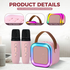 [Wireless Speakers] Wireless Speakers, Portable Speakers, Dual Microphones, RGB Lighting Effects, Multiple Voice-Changing Modes, Suitable for Family Gatherings, Birthday Parties, Outdoor Beaches, And Home Karaoke Machines