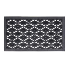 JVL Elipses Eyes Rubber Door Mat, 40 X 70 Cm - 2 Pack