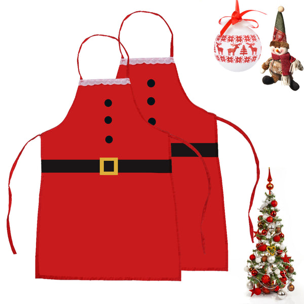 Christmas Aprons - Adjustable Kitchen Cooking Apron - Santa Claus Chef Apron
