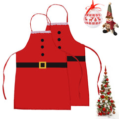 Christmas Aprons - Adjustable Kitchen Cooking Apron - Santa Claus Chef Apron