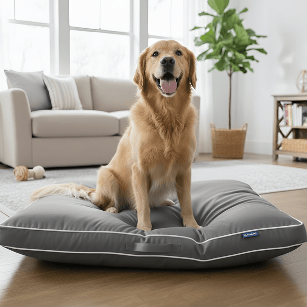 Dog Bed Waterproof, Plush Dog Mattress, Machine Washable, Medium & Large Sized, Cozy Dog Bed, Dog Sleeping Mattress, Black, Grey, Blue, Charcoal & Silver