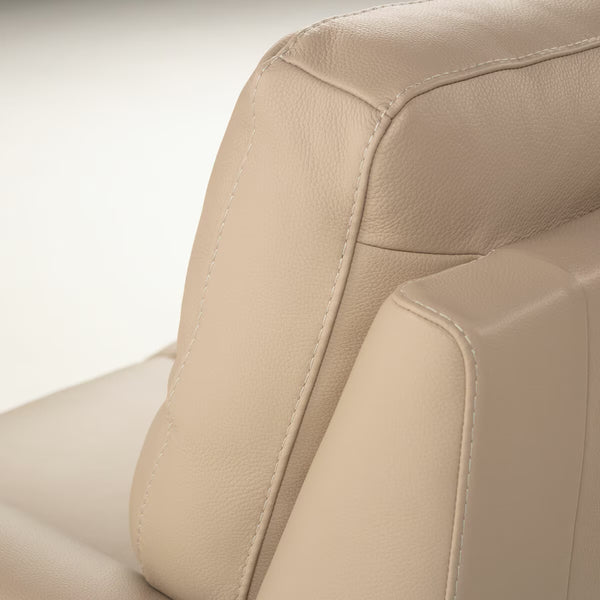 Nicoletti Atlanta Beige Leather Power Reclining 2 Seater Sofa