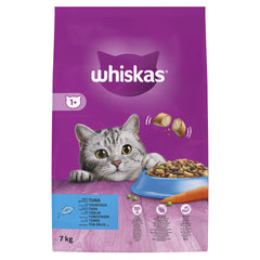 7kg Whiskas 1+ Adult Complete Dry Cat Food Tuna Bulk Pack Cat Biscuits