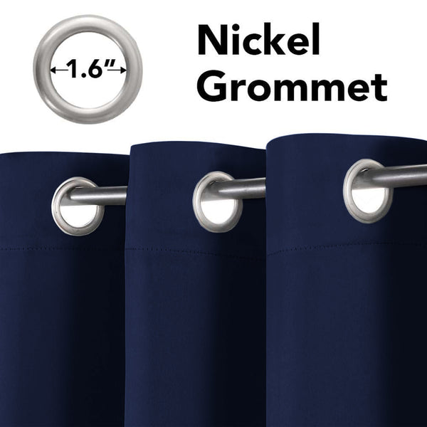 2pcs Full Blackout Curtains, 100% Polyester Fabric, Privacy Protected, Sound proof, Energy saving Grommet Top Curtains for Bedrooms, Living Room, Home Decor & Room Decor