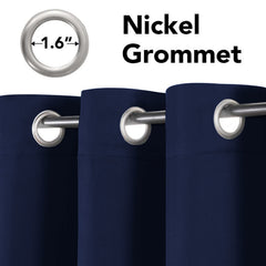 2pcs Full Blackout Curtains, 100% Polyester Fabric, Privacy Protected, Sound proof, Energy saving Grommet Top Curtains for Bedrooms, Living Room, Home Decor & Room Decor