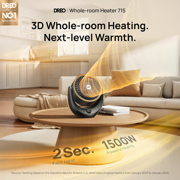 DREO Ceramic Whole Room Heater & Circulator 2000W, DR-HSH015