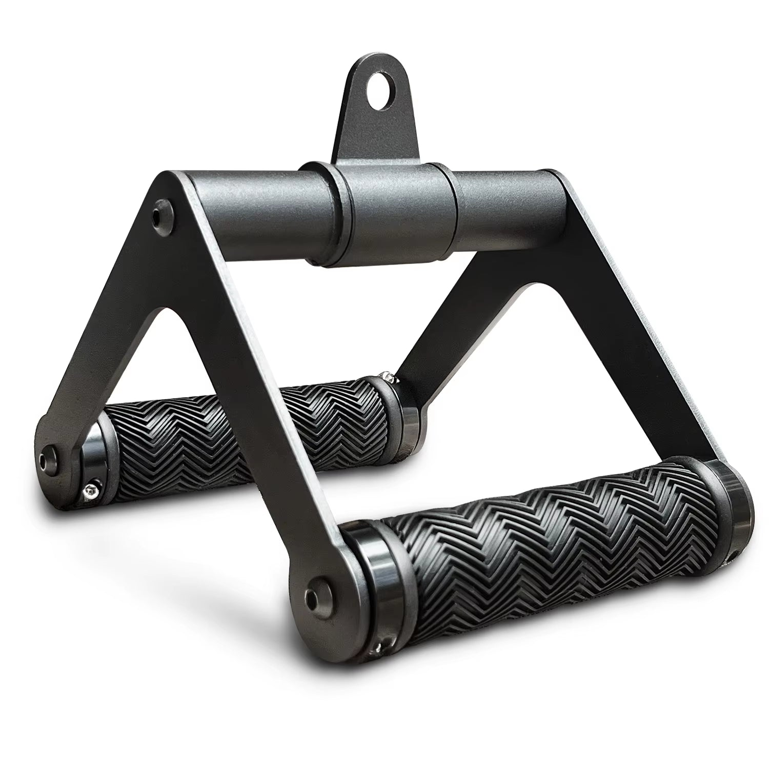 Double D Handle 360 Rotataing Cable Row Attachment for Cable Machine Soft Rubber Hanlde Gym Fitness LAT Pulldown Close Grip