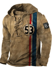 Men's Autumn and Winter Long Sleeve 3D Print Hooded Sweatshirt