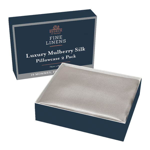 Bedeck of Belfast Mulberry Silk Pillowcase, 2 Pack