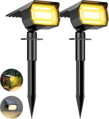 Btfarm 4 Pack Solar Lights Outdoor Garden, 72 LED Solar Spot Lights 3 Modes IP65 Waterproof Garden Uplighters Solar Powered, Auto On/Off Spotlight for Yard Driveway Pathway Landscape 6500K Cool White