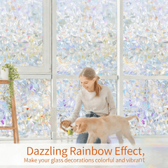 Frosted Window Film 39x23 Inch Self Adhesive Privacy Film Bubble Free Static Cling Anti-UV Glass Sticker Easy to Install for Home Office Bathroom Door Window Decor