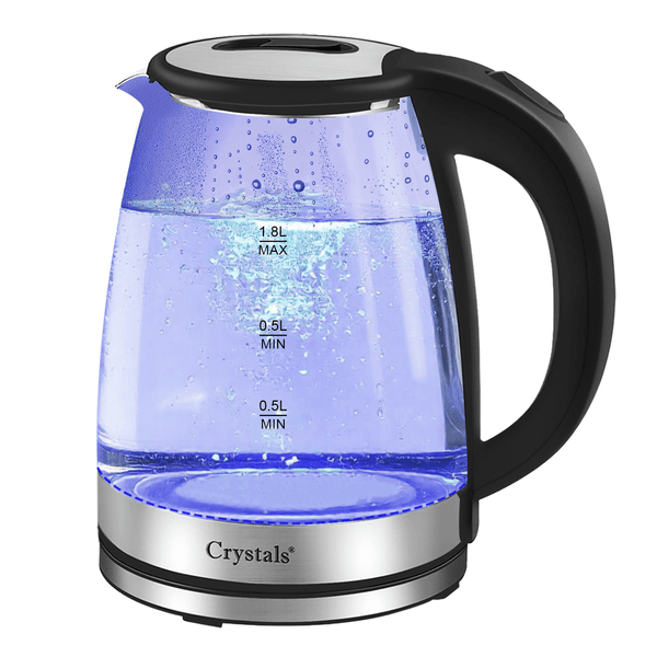 1.8L/1500W Glass Electric Kettles, Glass Kettle with Blue LED and Boil Dry Protection, Cordless Fast Boil Quiet Kettle - Easy to Clean Electric Kettle, BPA Free