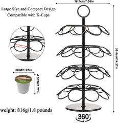 SHURFFY Coffee Pod Carousel Holder Organizer Compatible with 36 Cup Pods
