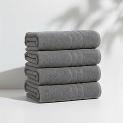 Pack of 4 Large Bath Towels 80×160cm – 100% Cotton, 500GSM Thick, Super Soft & Highly Absorbent, Quick Dry Luxury Bathroom Towels for Home & Everyday Use
