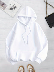 Women's Solid Color 3pcs Set Hooded Sweatshirt with Kangaroo Pocket and Drawstring Hood
