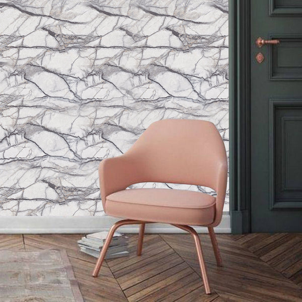 Retro Marble Effect Vinyl Self Adhesive Wallpaper Removable Contact Paper for Kitchen Countertops 60cmx500cm Marble Sticky Back Plastic Viny Wrap for Furnitue Cupboards Worktop Covering