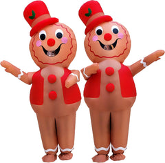 Christmas Gingerbread Man Inflatable Costume Christmas Party Blow-Up Costume Party Costume for Adult//Christmas Parade(Gingerbread Man)