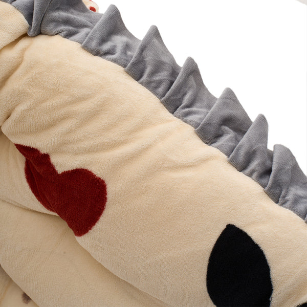 Luxurious Headboard Backrest Cushion with Ruffle Trim - Love Rabbit, Large Backrest Pillow, Princess-style Crown-Shaped Reading Cushion, Perfect for Bedroom/Sofa/Chair/Home Decor