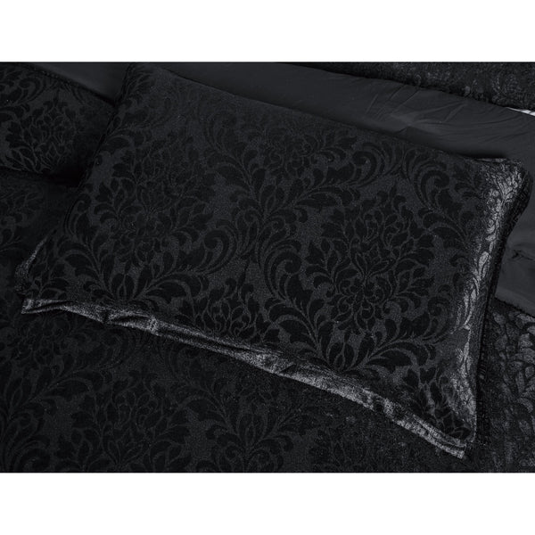 3 Piece Velvet Quilted Bedspread Set Jacquard Damask Bed Cover with Pillow Shams | Luxury Soft Polyester Bedspread for Double King Super King Beds | Modern Elegant Bedroom Bedding Set