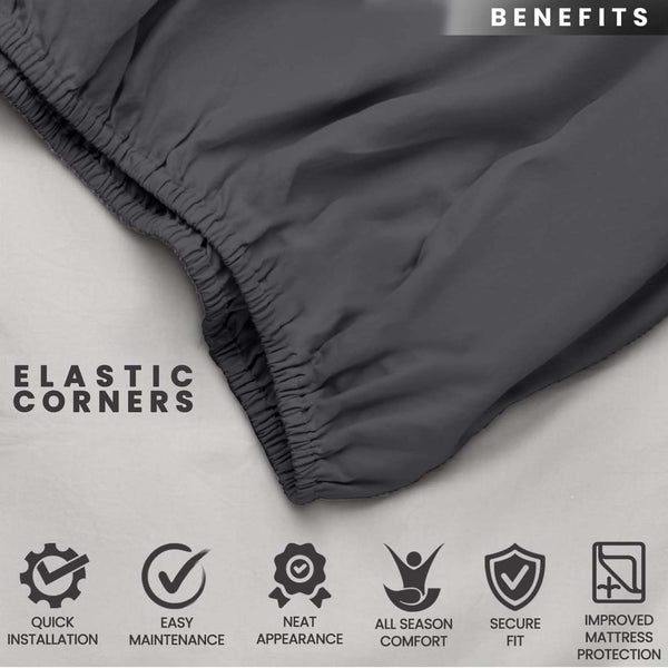 1pc Extra Deep Fitted Sheet, All seasons Bedding Ultra Soft Breathable Microfiber, Wrinkle-Free, Machine Washable, Hotel Quality All Sizes Available