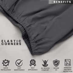 1pc Extra Deep Fitted Sheet, All seasons Bedding Ultra Soft Breathable Microfiber, Wrinkle-Free, Machine Washable, Hotel Quality All Sizes Available