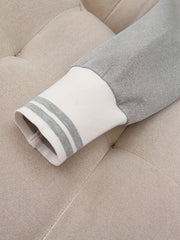 Fashionable Elegant Solid Color Casual Street Striped Suit and Pants Set
