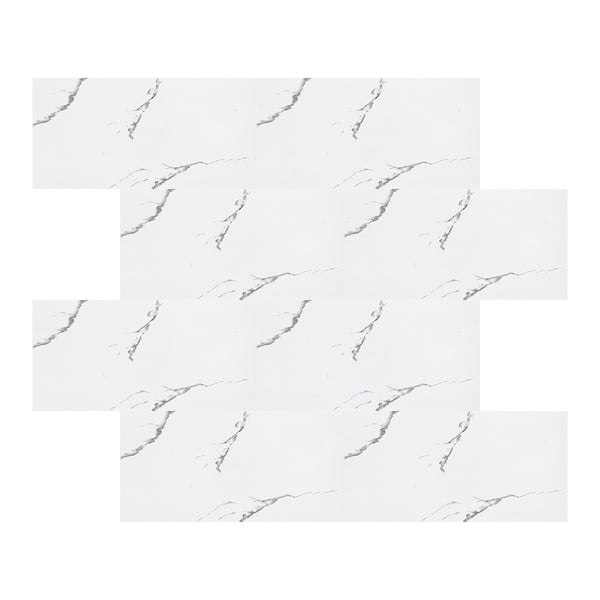 36-Pack High-Quality Self Adhesive Floor Tiles, 15x30cm Peel and Stick SPC Vinyl Planks for Kitchen, Bathroom, Bedroom & Living Room, Realistic Stone/ Wood Look Efffect Waterproof PVC Flooring, Easy DIY Installation