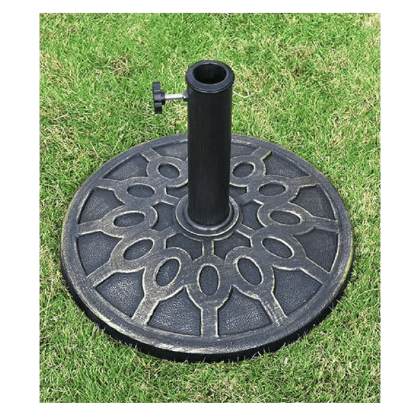 Garden Parasol Base Cast Iron Round Umbrella Stand Patio Outdoor Heavy 9.5kg New
