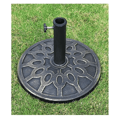 Garden Parasol Base Cast Iron Round Umbrella Stand Patio Outdoor Heavy 9.5kg New