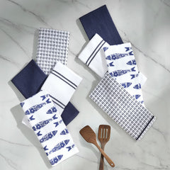 Caro Home Spring Kitchen Towels 8 Pack, in 3 Designs